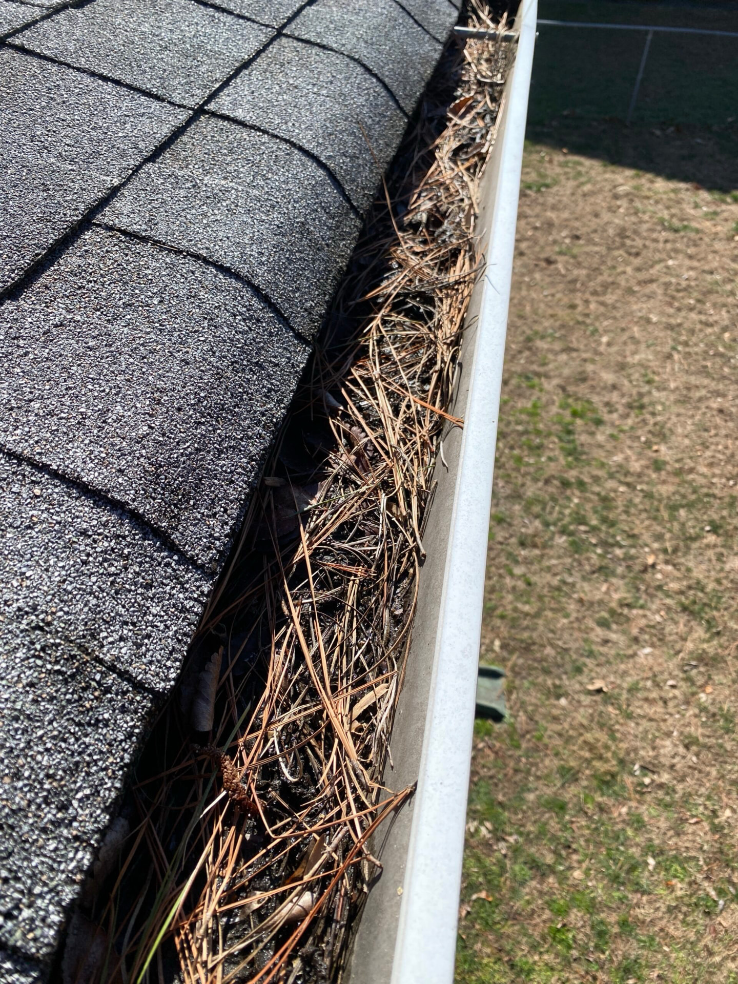 GUTTER CLEANING before cleaning